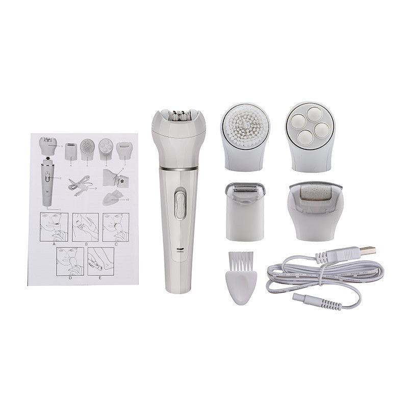5 in 1 Multi-Functional Portable Face and body Skin Care Electric Massager Scrubber with Facial Latex Brush 5 in 1 Multi-Functional Portable Face and body Skin Care Electric Massager Scrubber with Facial Latex Brush
